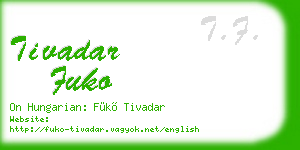 tivadar fuko business card