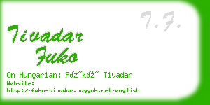 tivadar fuko business card